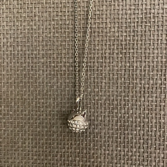 Atelier Swarovski x Karl Lagerfeld collaboration crystal cat necklace - Picture 3 of 4